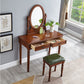 Tavolo da toeletta da toeletta per vanità in legno tradizionale set da trucco da vanità