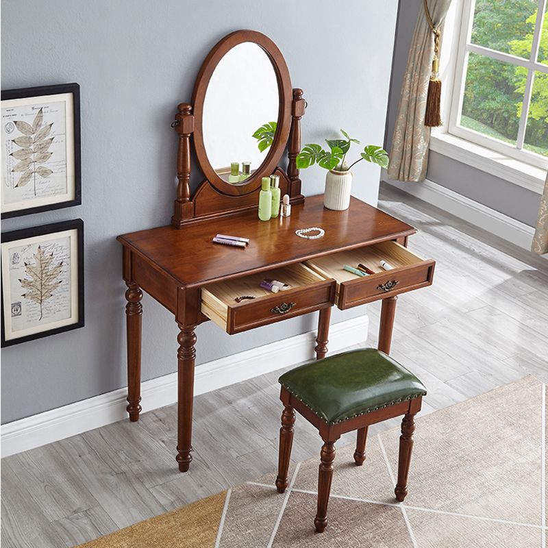 Tavolo da toeletta da toeletta per vanità in legno tradizionale set da trucco da vanità