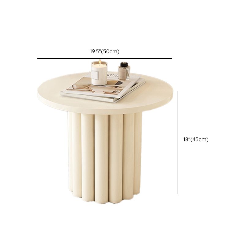 Mesa de centro de madera para cóctel, mesa auxiliar o de café blanca con 4 patas
