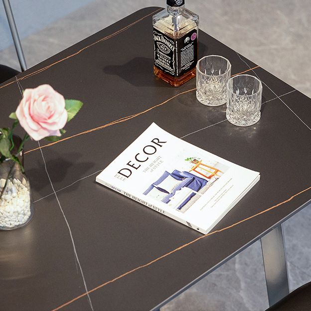 Industrial Dining Table Sintered Stone Dining Table with Black Double Pedestal Clearhalo ' dining_table' 'Dining Tables & Seating' 'Dining Tables' 'furn' 'furn_dining_table' 'Furniture' 'furniture_dining_table' 'Kitchen & Dining Furniture' 'kitchen&dining_furn' 'kitchen' 'kitchen_dining_table' 1200x1200_c4be61a0-9dfc-43f2-a195-9777ea5fc602