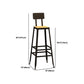 Modern 1/5 Pieces Bar Table Set Rectangle Stone Counter Table with Stools for Cafe
