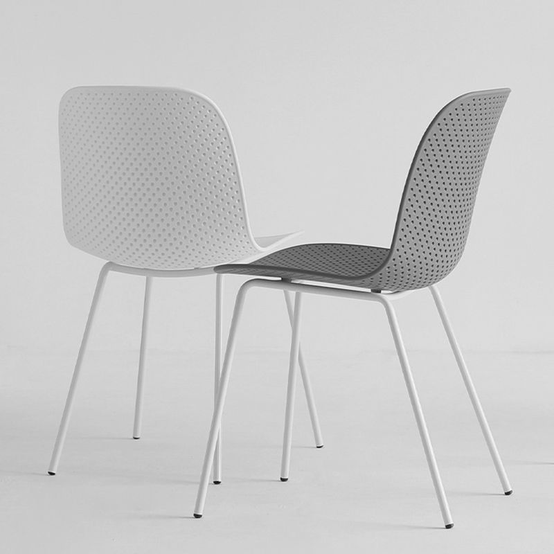 Industrial Style Metal Chair Dining Armless Chairs for Kitchen Clearhalo 'Dining Chairs' 'Dining Tables & Seating' 'dining_chair' 'furn' 'furn_dining_chair' 'Furniture' 'furniture_dining_chair' 'Kitchen & Dining Furniture' 1200x1200_c4c1217c-04d1-4cfa-9249-088839bbe4b8