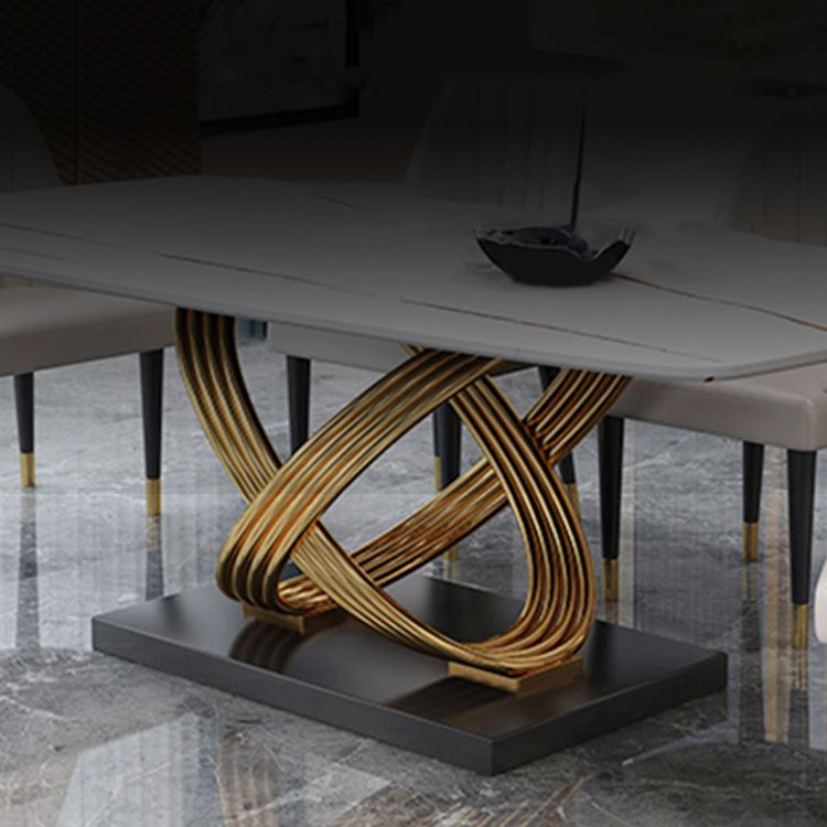 Set da pranzo in pietra sinterizzato di lusso rettangolo 1/4/5/6 pezzi set da tavolo dinette