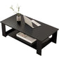 Rectangular Wooden 4 Legs Coffee Cocktail Table with Storage Shelf Clearhalo 'Coffee & Accent Tables' 'Coffee Tables' 'coffee_tables' 'furn' 'furn_coffee_tables' 'Furniture' 'Living Room Furniture' 1200x1200_c4c1e150-483e-453a-b69e-1d11934d176d