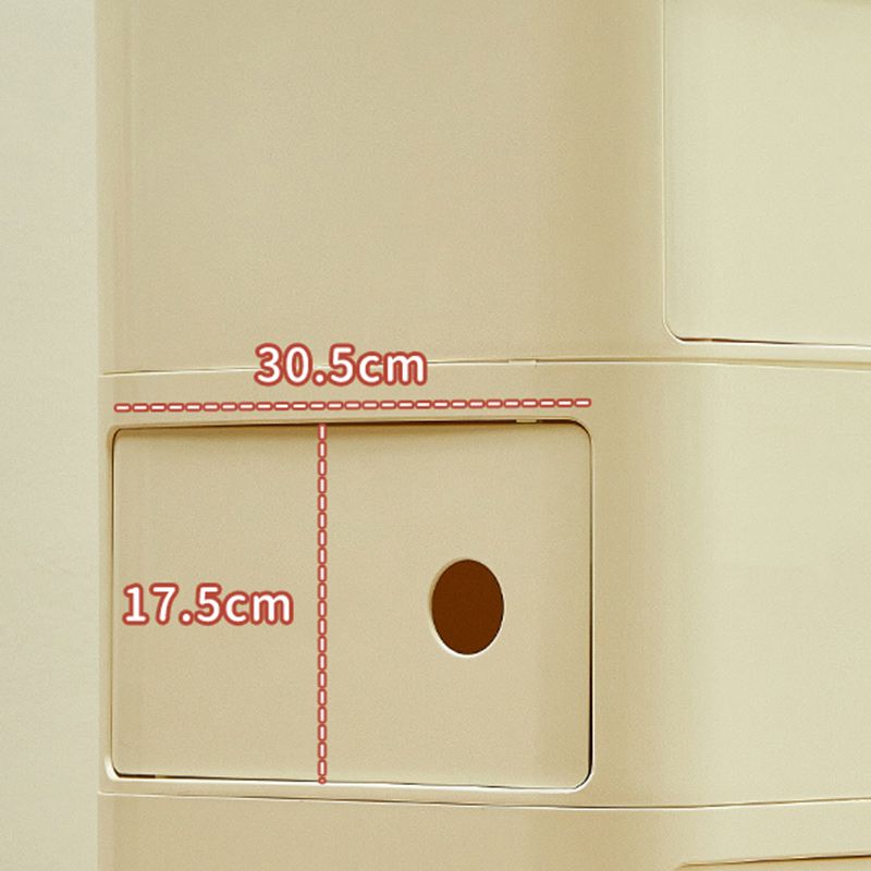 Scandinavian Plastic Night Table 15" Wide Square Nightstand with Drawers Clearhalo 'Bedroom Furniture' 'furn' 'furn_night_stand' 'Furniture' 'night_stand' 'Nightstands' 1200x1200_c4c25c75-f6ab-4a8b-956d-d0082c81ec0b