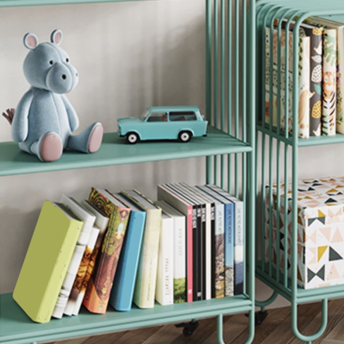 Contemporary Metal Bookshelf Standard Shelves Included Bookcase Clearhalo 'Bookcases' 'furn' 'furn_bookcases' 'Furniture' 'Office Furniture' 1200x1200_c4c358a9-b8bb-4676-937a-7e42904de500