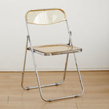 Style moderne pliant ouvrir des chaises de salle à manger sans bras en métal (ensemble de 4/8)