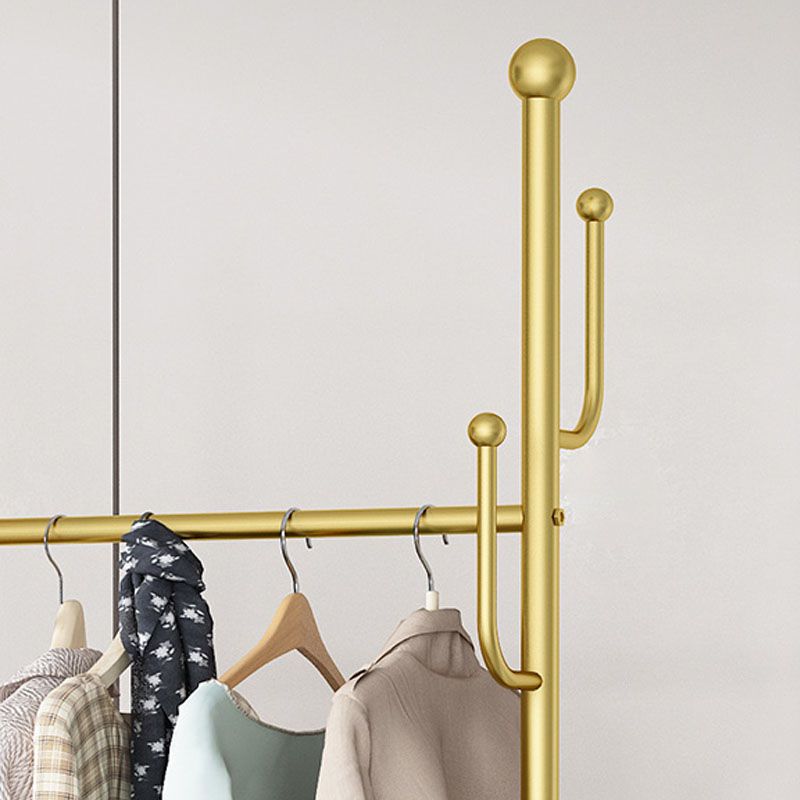 Glam Hall Stand Metal Shelving Hooks Included Free Standing Entry Hall Tree Clearhalo 'Entry & Mudroom Furniture' 'furn' 'furn_hall_tree_coat_racks' 'Furniture' 'Hall Trees & Coat Racks' 'hall_tree_coat_racks' 1200x1200_c4c4f844-5fba-4b19-9aab-7ad7c67d5759