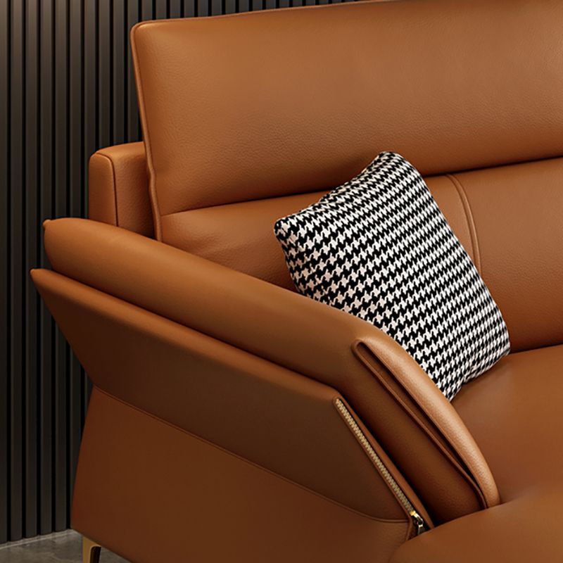 Modernismo sofá seccional cojín de brazo acampanado sofá seccional