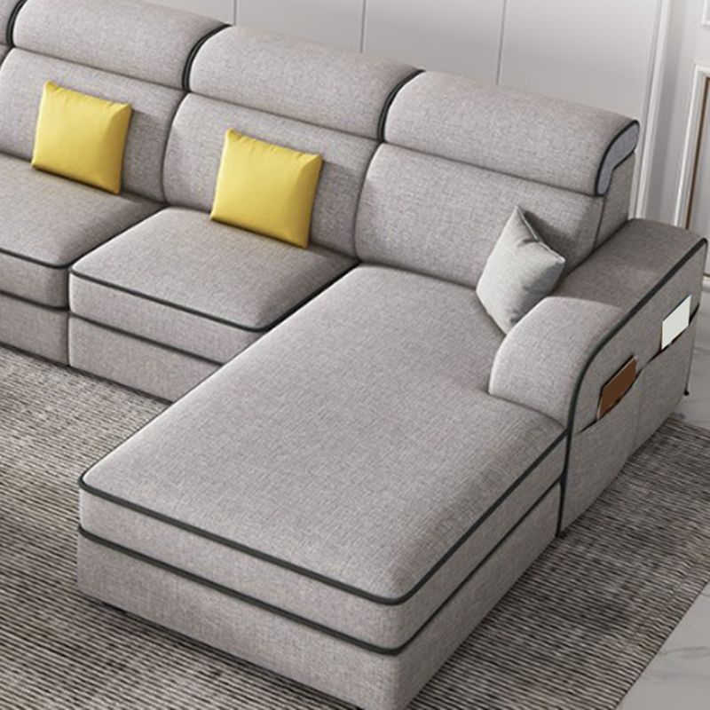 126" Square Arm Sectionals,Living Room Sectional sofa,L-Shape Clearhalo 'furn' 'furn_sectionals' 'Furniture' 'Living Room Furniture' 'Sectionals' 1200x1200_c4c97a79-c81e-4675-9449-0e0560ab6229