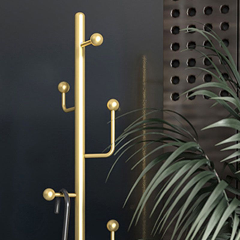 Metal Entry Hall Tree Marble Base Coat Hanger met 7 haken, 70,86 "H