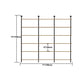 9.84"W Bookshelf Industrial Style Wall Mounted Bookcase for Home and Office