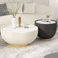 Moderne stijl ronde salontafel Stone Top koffiecocktailtafel