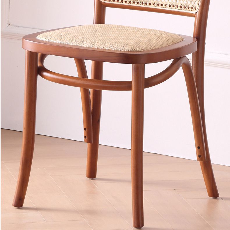 Dining Room Armless Chair indoor Wood Cane Back Dining Chair Clearhalo 'Dining Chairs' 'Dining Tables & Seating' 'dining_chair' 'furn' 'furn_dining_chair' 'Furniture' 'Kitchen & Dining Furniture' 1200x1200_c4cb63bb-bc3b-4d5c-a97b-6126a6007f67