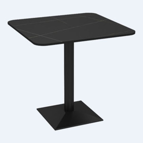 Industrial Dining Table Black Sintered Stone Table with Black Metal Base for Dining Room Clearhalo ' dining_table' 'Dining Tables & Seating' 'Dining Tables' 'furn' 'furn_dining_table' 'Furniture' 'furniture_dining_table' 'Kitchen & Dining Furniture' 'kitchen&dining_furn' 'kitchen' 'kitchen_dining_table' 1200x1200_c4cd8dc4-ef0a-40c3-a805-f9dd79638d02