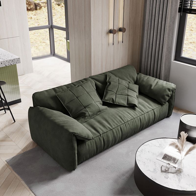 Forest Green Modern Sofa 39"W with Tight Back Wide Square Arm Clearhalo 'furn' 'furn_sofas' 'Furniture' 'furniture_sofas' 'Living Room Furniture' 'Sofa' 'sofas' 1200x1200_c4cf6494-54d9-4ec7-9668-44a9769f7e33