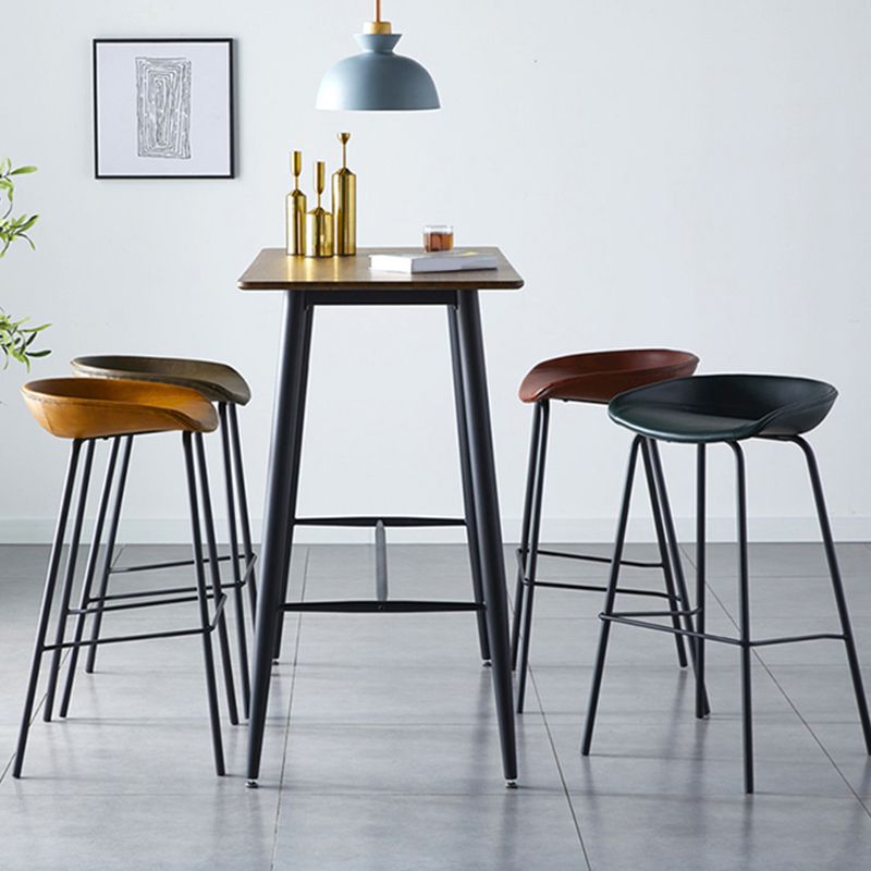 Industrial Metal Distressed Barstool Indoor Tall Stool with Leather Seat Clearhalo 'Bar Furniture' 'Bar Stools' 'bar_stools' 'furn' 'furn_bar_stools' 'furniture_bar_stools' 'Kitchen & Dining Furniture' 'kitchen&dining_furn' 'kitchen' 'kitchen_furn' Furniture' 1200x1200_c4d04770-0c97-4116-bb75-520ab20b4f56