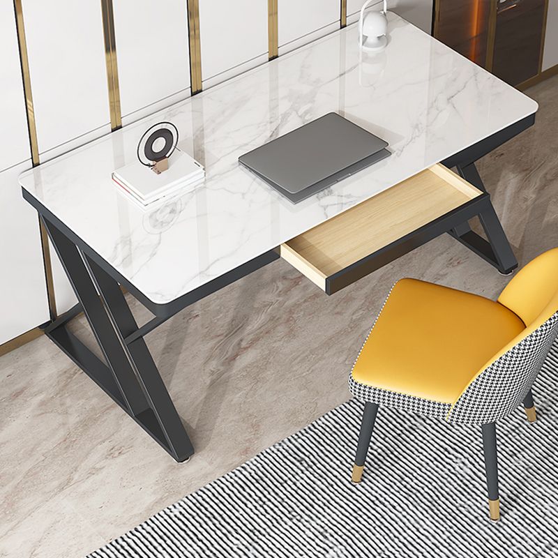 29 "H Glam Writing Desk Bureau de bureau en métal rectangulaire pour le bureau