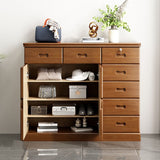 Contemporary Rectangle Accent Cabinet with Drawers Wood Storage Cabinet Clearhalo 'Cabinets & Chests' 'cabinets_chests' 'furn' 'furn_cabinets_chests' 'Furniture' 'Living Room Furniture' 1200x1200_c4d14dbe-f0a0-403f-b852-65a465a30ead