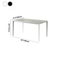 Sintered Stone Dining Table Industrial Style 4 Legs Metallic Base Rectangle Table Clearhalo ' dining_table' 'Dining Tables & Seating' 'Dining Tables' 'Furniture' 'furniture_dining_table' 'Kitchen & Dining Furniture' 'kitchen&dining_furn' 'kitchen' 'kitchen_dining_table' 1200x1200_c4d171b2-f002-4c2b-a2d9-9fbd8e00ac0d