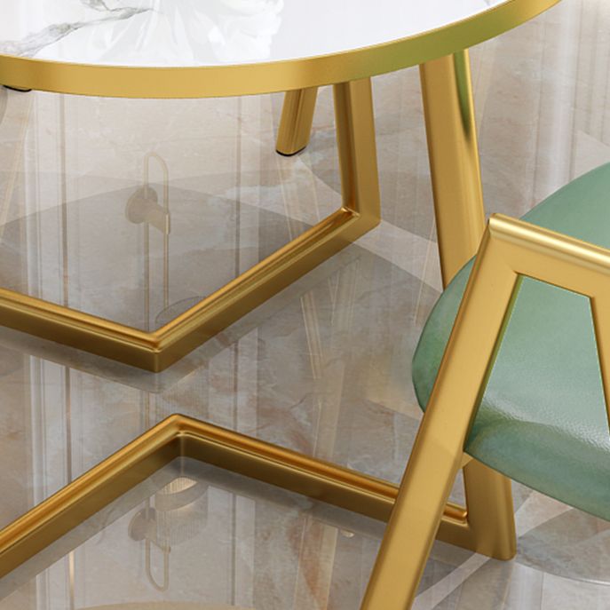 Glam Dining Set Solid Wood 1/2/3/5 Pieces Dining Furniture for Home