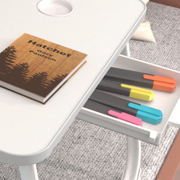 Engineered Wood Contemporary Writing Desk Bedroom Office Desk with White Legs Clearhalo 'furn' 'furn_office_desk' 'Furniture' 'Office Desks' 'Office Furniture' 'office_desk' 1200x1200_c4d27d6c-5780-4859-94f7-6ceda2160d55