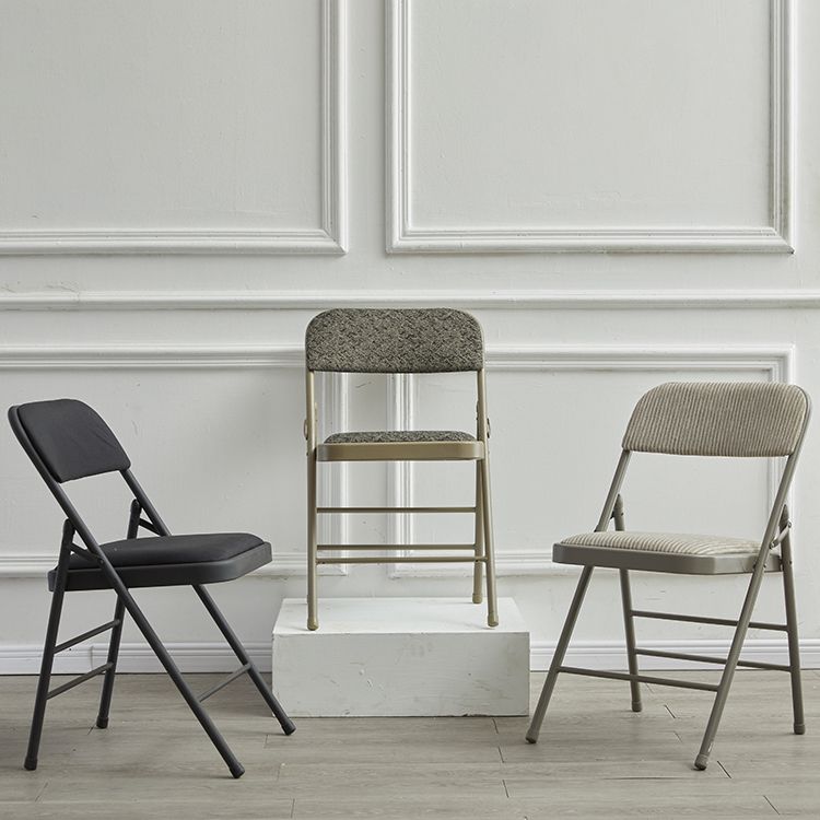 Contemporary Side Chair Home Metal Folding Open Back Armless Dining Side Chair Clearhalo ' kitchen&dining_furn' 'Dining Chairs' 'Dining Tables & Seating' 'dining_chair' 'furn' 'furn_dining_chair' 'Furniture' 'furniture_dining_chair' 'Kitchen & Dining Furniture' 'kitchen' 1200x1200_c4d28658-fc9f-4fe6-8d1d-d4488e63dc17