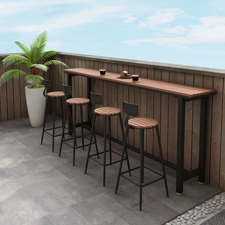 Modern 1/2/5 Pieces Reclaimed Wood Bar Table Set Fixed Table Counter Table Clearhalo 'Bar Furniture' 'furn' 'furn_home_bar_bar_sets' 'Furniture' 'Home Bars & Bar Sets' 'home_bar_bar_sets' 'Kitchen & Dining Furniture' 1200x1200_c4d32833-821c-485a-9ee6-d85fb5dc2cf0