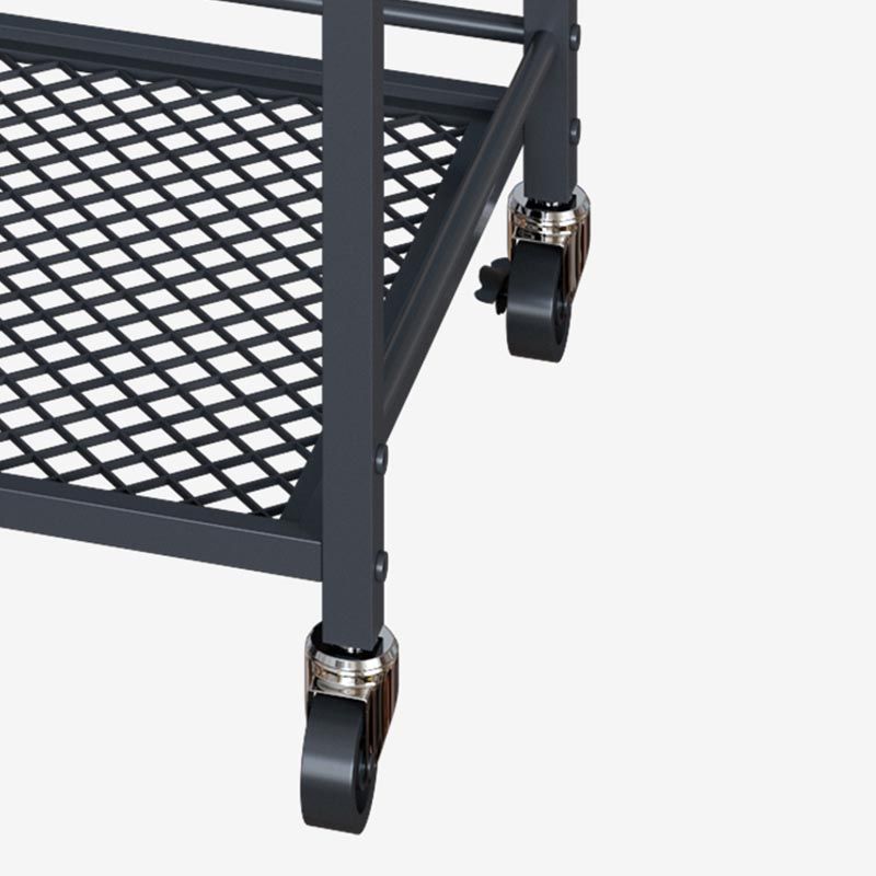 Modern Style Metal Prep Table 31.5"H Rolling Wood Prep Table with Open Storage Clearhalo 'furn' 'furn_kitchen_islands_carts' 'Furniture' 'Kitchen & Dining Furniture' 'Kitchen Islands & Carts' 'kitchen_islands_carts' 1200x1200_c4d41647-bb43-4319-8ad0-5b5f7a0e3d39