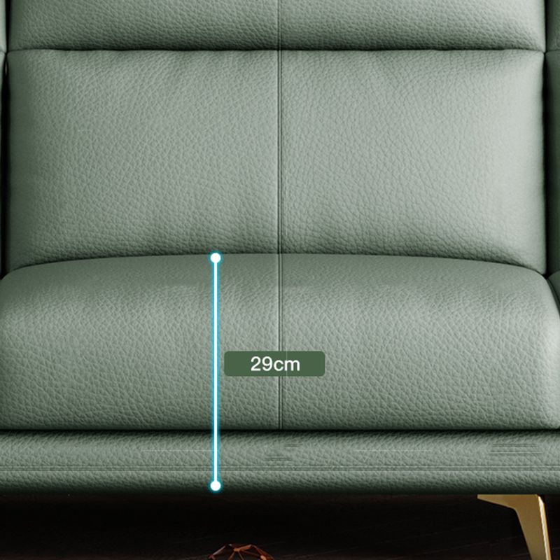 Sofá de cuero falso 37.40 "D x 37.40" H Sofá de brazo acampanado para sala de estar