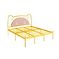 Glam Open-Frame Bed with Upholstered Headboard and Metal Legs Clearhalo 'Bedroom Furniture' 'Beds' 'furn' 'furn_beds' 'Furniture' 1200x1200_c4d8055f-d0dc-47cc-bef3-79a20288ec1c