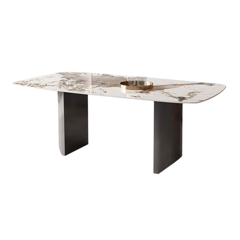 White Stone Dining Table Set 1/2/5/7 Pieces Glam Dinette Set for Kitchen Clearhalo 'Dining Room Sets' 'Dining Tables & Seating' 'dining_room_set' 'furn' 'furn_dining_room_set' 'Furniture' 'Kitchen & Dining Furniture' 1200x1200_c4d939c2-6b62-4a75-96c4-84d60fb9fa37