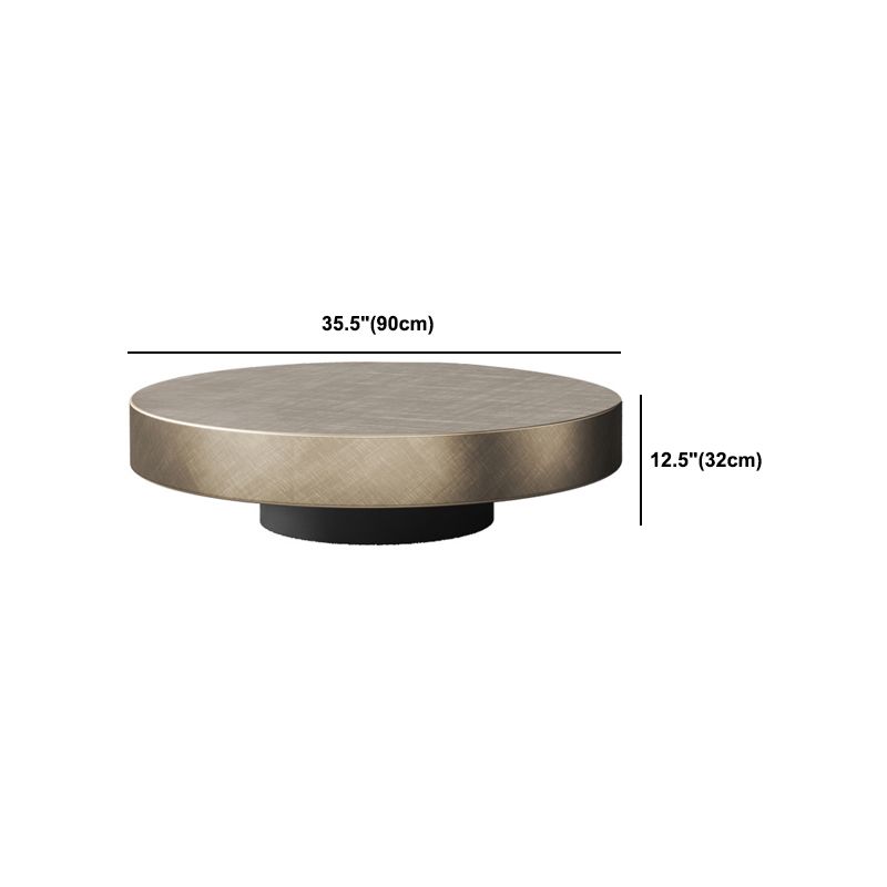 Mid-Century Modern Round Coffee Table Metal Cocktail Table in Distressed Finish Clearhalo 'Coffee & Accent Tables' 'Coffee Tables' 'coffee_tables' 'furn' 'furn_coffee_tables' 'Furniture' 'Living Room Furniture' 1200x1200_c4d98885-acd7-4a6a-8610-32289c37c869