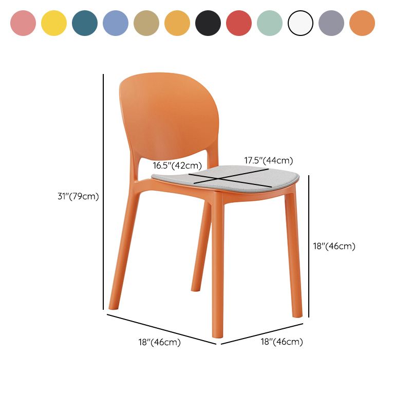 Nordic Stackable Backrest Chair with Acrylic Legs for Dining Room