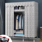 Contemporary Style Steel Wardrobe 2 Shelves Wardrobe Closet for Home