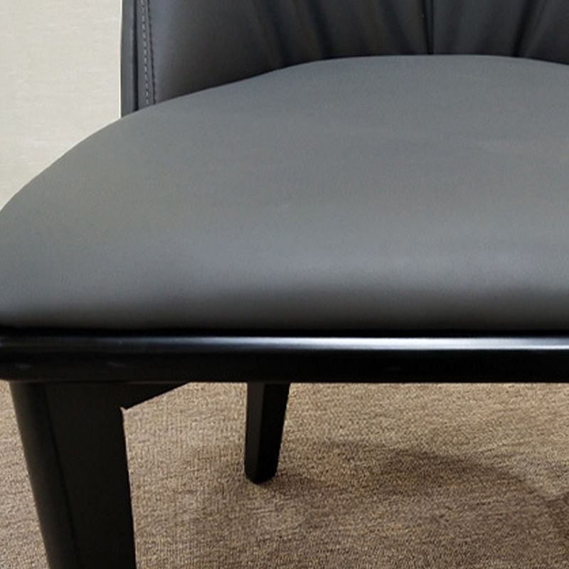 Contemporary Upholstered Dining Chairs Parsons Side Chair in Grey Clearhalo 'Dining Chairs' 'Dining Tables & Seating' 'dining_chair' 'furn' 'furn_dining_chair' 'Furniture' 'Kitchen & Dining Furniture' 1200x1200_c4db443a-85e3-493d-9e6a-7beac867ac55