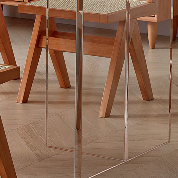 Modern 1/2/5 stukken Dinerset rechthoekige dennenhout eettafel voor eetkamercafé