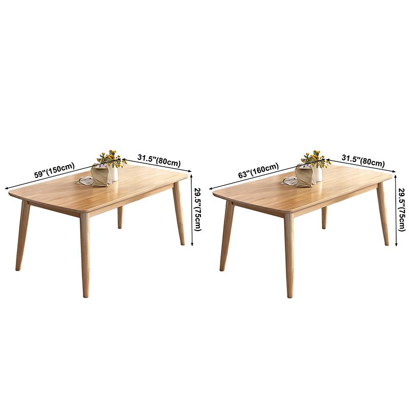 Modern Style Rectangle Wood Kitchen Dining Table Rubberwood Table with 4 Legs Clearhalo ' dining_table' 'Dining Tables & Seating' 'Dining Tables' 'furn' 'furn_dining_table' 'Furniture' 'furniture_dining_table' 'Kitchen & Dining Furniture' 'kitchen&dining_furn' 'kitchen' 'kitchen_dining_table' 1200x1200_c4de5d95-714c-4328-a45c-56a96dedfac3