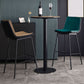 Industrial PU Leather Barstools Metal Base Bar Stool for Living Room