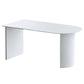 White Irregular Shape Dining Table Wooden Island Table with Double Pedestal for Restaurant Clearhalo ' dining_table' 'Dining Tables & Seating' 'Dining Tables' 'furn' 'furn_dining_table' 'Furniture' 'furniture_dining_table' 'Kitchen & Dining Furniture' 'kitchen&dining_furn' 'kitchen' 'kitchen_dining_table' 1200x1200_c4e09187-5ed5-4a25-94eb-1bd9e0157254