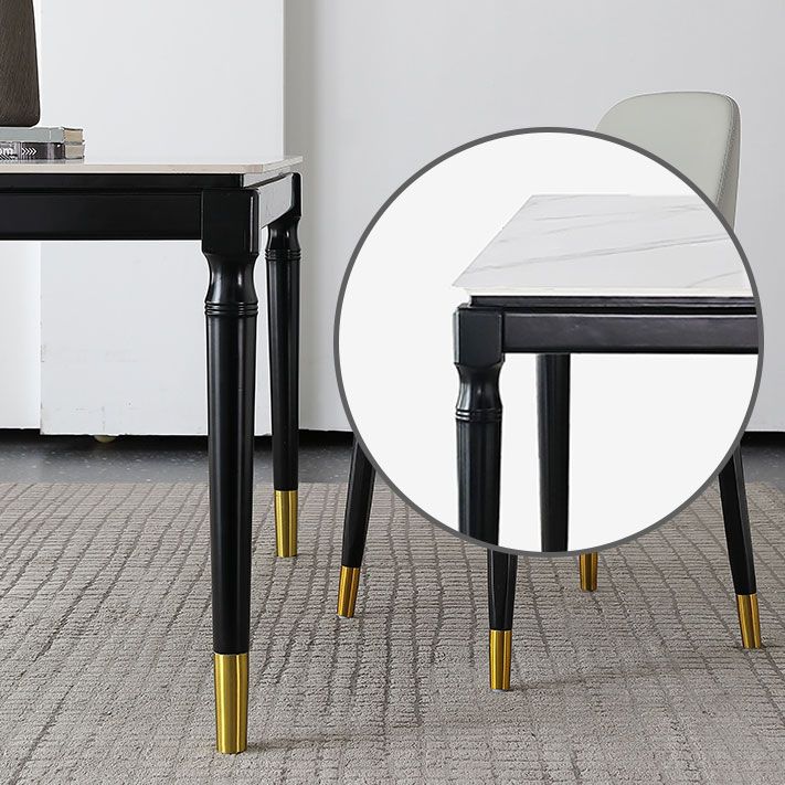 Solid Wood Mid-Century Modern Table White Sintered Stone Table with 4 Legs Clearhalo ' dining_table' 'Dining Tables & Seating' 'Dining Tables' 'furn' 'furn_dining_table' 'Furniture' 'furniture_dining_table' 'Kitchen & Dining Furniture' 'kitchen&dining_furn' 'kitchen' 'kitchen_dining_table' 1200x1200_c4e1b11b-f2c3-4fa1-a33d-2fb2b82248b4