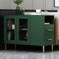 Modern Accent Cabinet with Straight Legs and 2 Drawers and 1/2 Doors