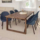 Rectangle Dining Table Solid Wood Contemporary Style Brown Dinner Table for Home Kitchen