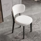 Modern Simple Side Chair Upholstered Kitchen Dining Chairs with Wooden Base