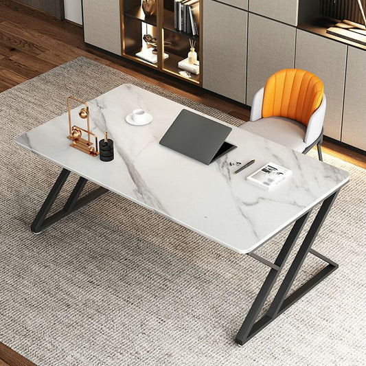 29.53 "H Destina di ufficio contemporanei banchi di computer con finitura antica