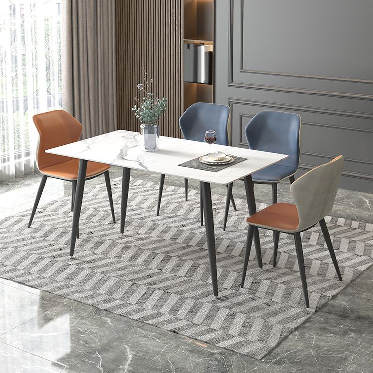 Mesa de comedor blanca con sólidos sólidos 1/4/5/7 PCS Modern Dinette Set