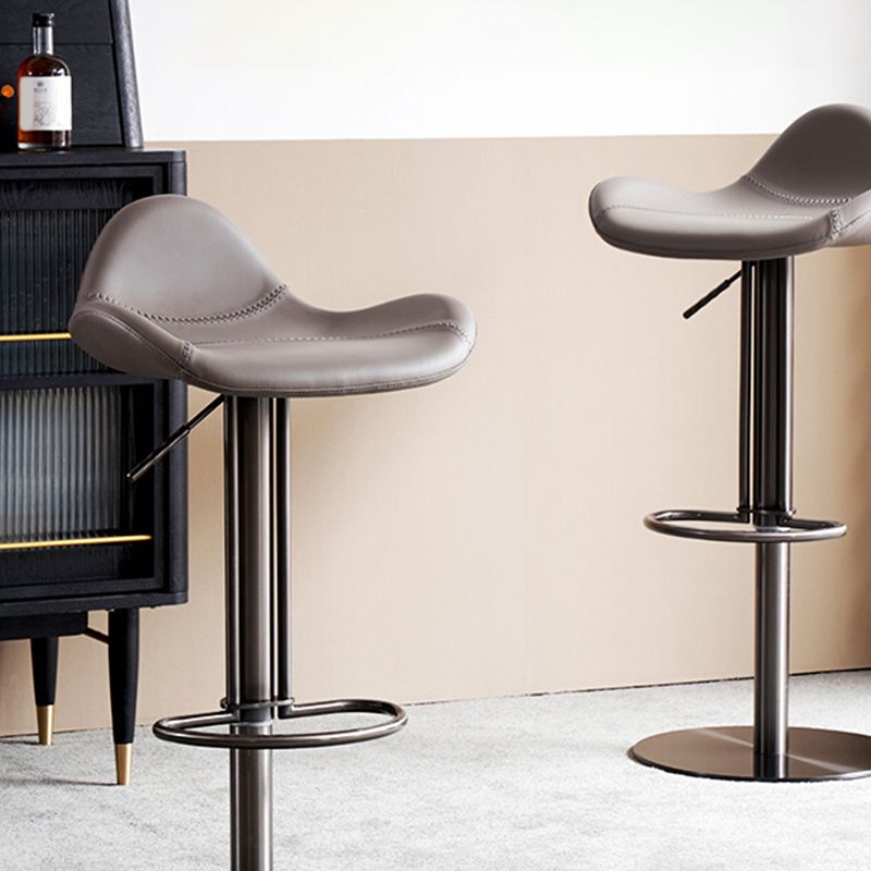 Industrial Adjustable Bar Stool Leather Backrest Counter Stool for Bristol Clearhalo 'Bar Furniture' 'Bar Stools' 'bar_stools' 'furn' 'furn_bar_stools' 'Furniture' 'Kitchen & Dining Furniture' 1200x1200_c4e32c08-935d-4ada-943d-68b1ae760f47