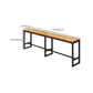 1/7 Pieces Bar Table Set Industrial Style Rectangle Solid Wood Pub Set