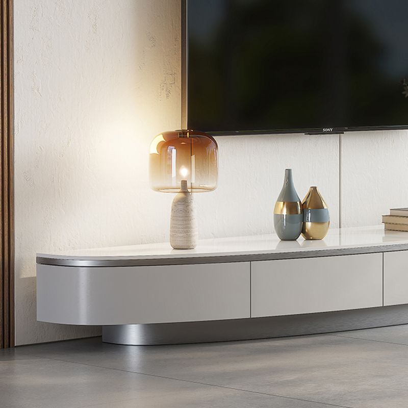 Stone Media Console TV Stand Modern TV Stand Console with 3 Drawers Clearhalo 'furn' 'furn_tv_stands_entertainment_centers' 'Furniture' 'Living Room Furniture' 'TV Stands & Entertainment Centers' 'TV Stands & Media Storage Furniture' 'tv_stands_entertainment_centers' 1200x1200_c4e4e0f5-8a56-442e-b786-9ecef0f5e36c