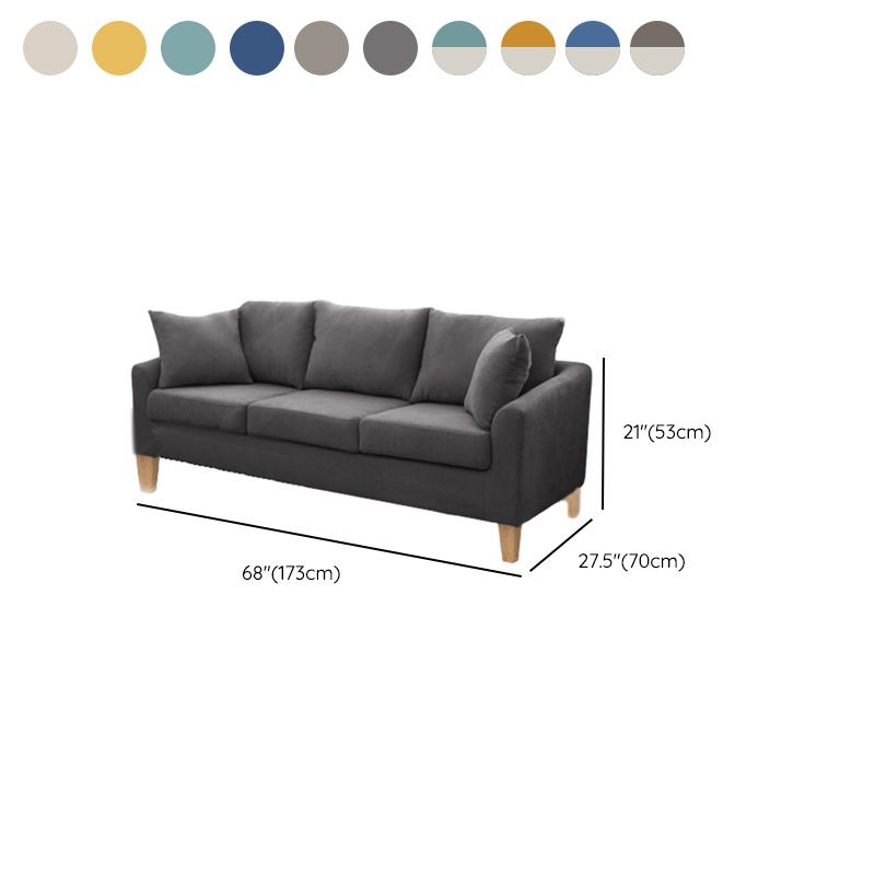27" Wide Contemporary Sofa Fabric 3 Seater Pillows Cushions Seating Clearhalo 'furn' 'furn_sofas' 'Furniture' 'Living Room Furniture' 'Sofa' 'sofas' 1200x1200_c4e565fc-a09b-4db1-94e1-40a92faa53b0